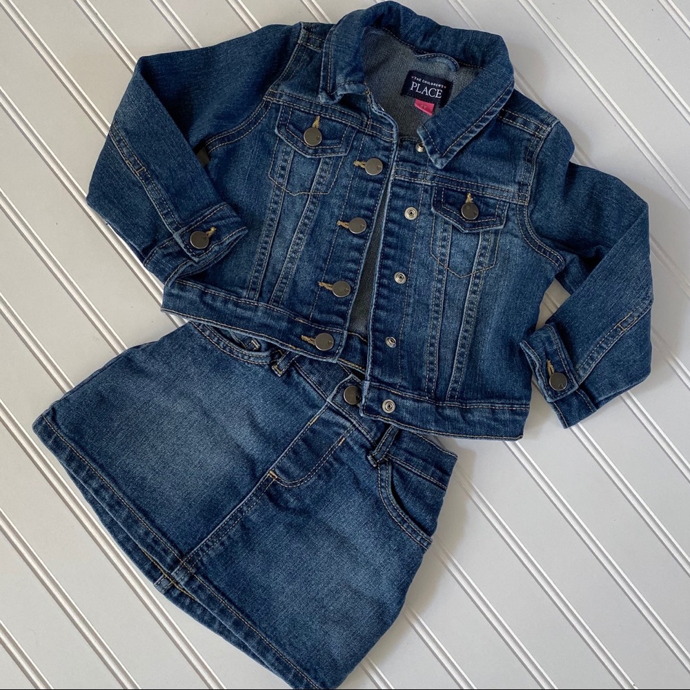 Girls Denim Jacket and Denim Skirt Bundle 2T